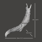 Endurance Alligator Set by Waterines — 3D sculpted magnetic resin alligator sculptures hunt in a glass coffee table.