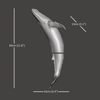 Euphoria Whale Set by Waterines — 3D sculpted magnetic resin whale sculptures breach through a glass coffee table.